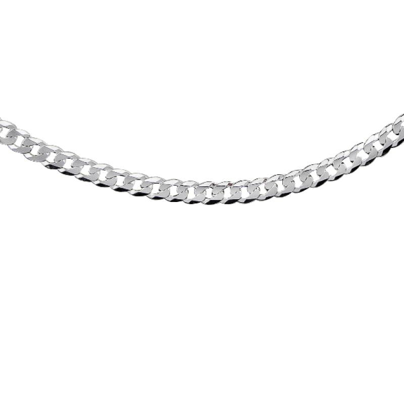 Lant barbati argint rodiat model cubanez plat 4,1 mm x 50 cm DiAmanti PancerkaP100-50cm-SL (Argint 925‰ 10 g.)